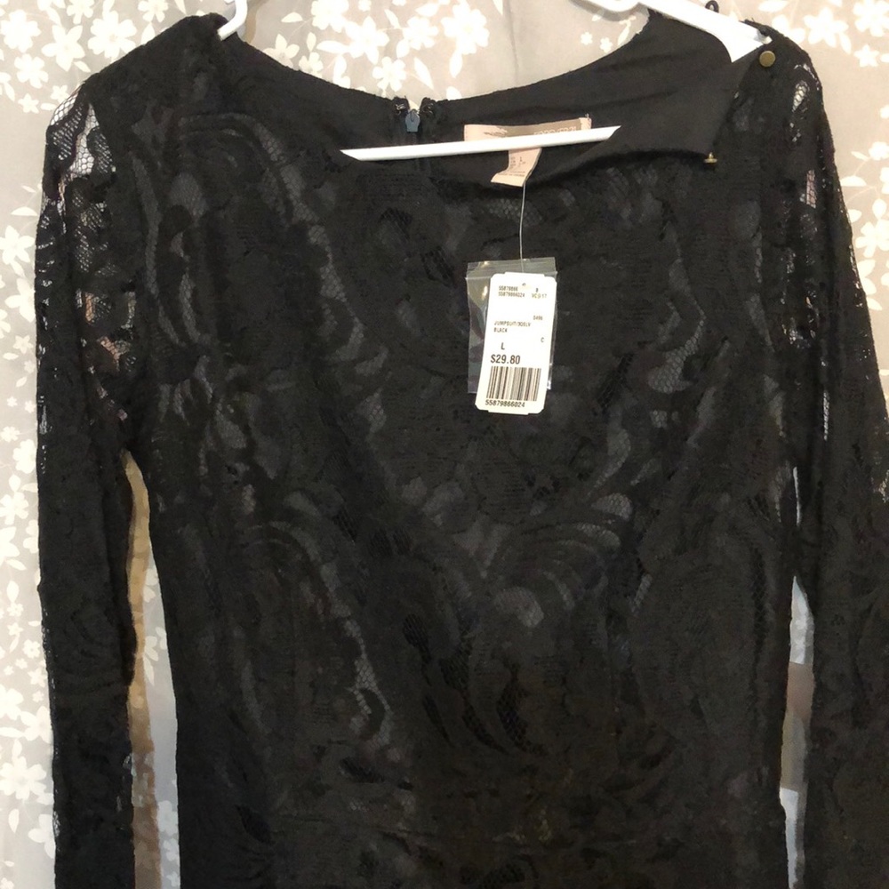 Black lace romper